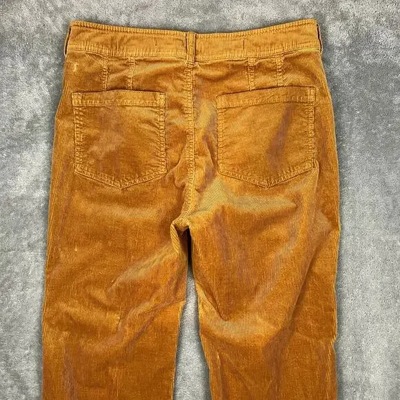 Pilcro Anthropologie Pants Womens 30 Bootcut Corduroy Trousers Burnt Orange - Picture 8 of 10